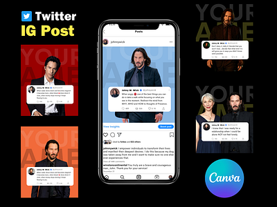 Twitter IG Post (Canva) branding canva content creator creator design graphic design instagram personal branding twitter