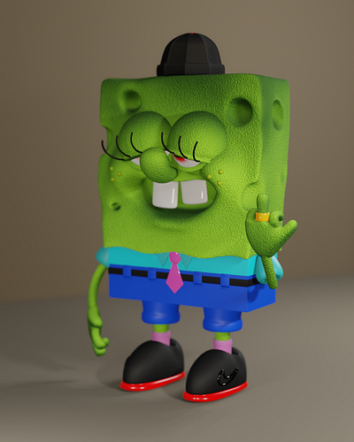 Sponge Todd 3d character