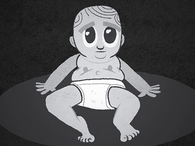Blinker animation baby blink character design illustration movement rig