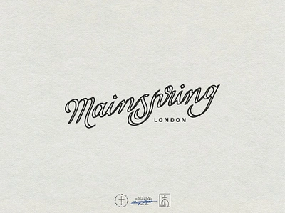 Mainspring London Logotype bold brand design brand identity branding branding design hand lettering identity design lettering logo logo design logotype rebranding retro type typeface typographic typography vintage visual identity wordmark