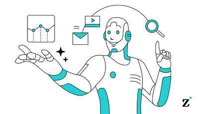 AI Character ai automatizado automatization blog illustration ilustracion inteligencia artificial marketing robot