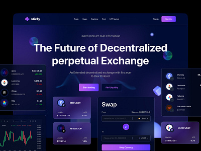 Daily UI #15 // Crypto website Landing Page appdesign applanding page cryptowebsite landing page software ui userexperience userinterface ux website websitedesign websitelanding page