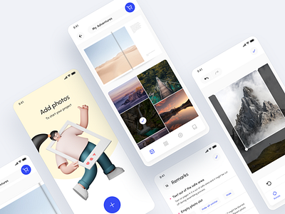 Photo Book Design & Ordering APP android app blue concept creation design app designer ecommerce ios photo book photo editing photo products printing saas white