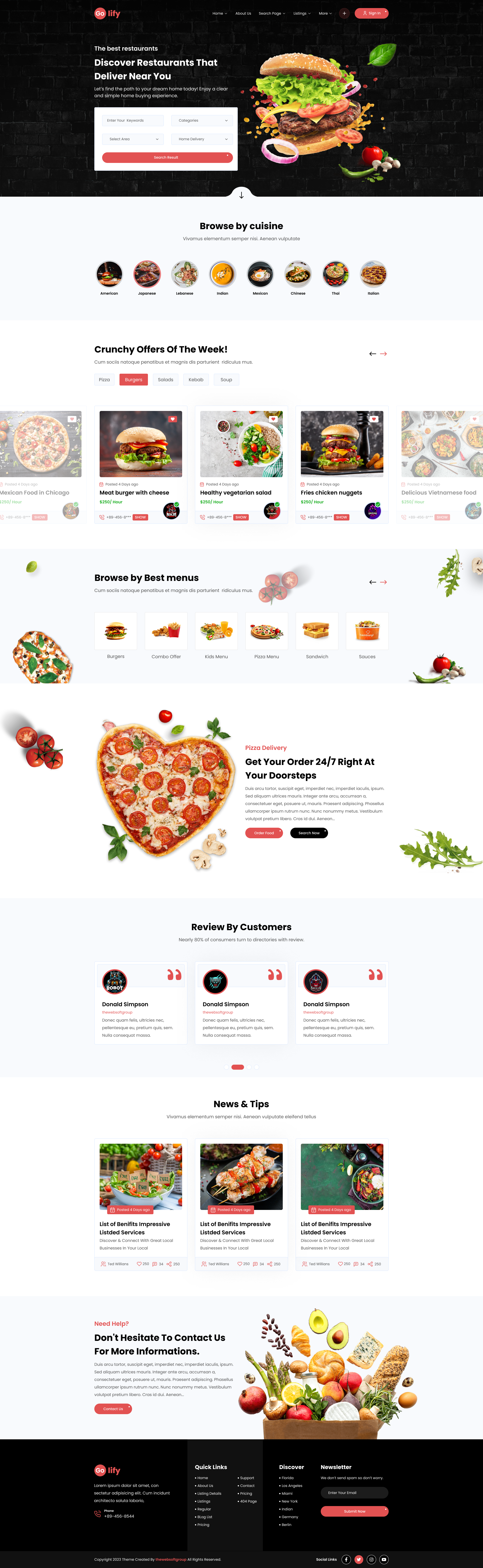 Golify Directory Home Page yelp