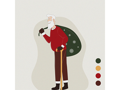 Santa adobe character characterdesign characterillustration christmas christmasillustration design graphic design illustration illustrationoftheday illustrator vector vectordesign