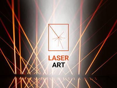 Laser Art Logo art branding design frame graphic design illustration laser lights logo logotype typography vector