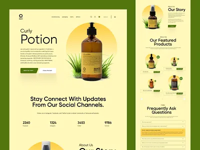 Beauty Product Landing Page UI beauty clean cosmetics design homepage illustration landing page minimal skincare typograhy uiux web web design website