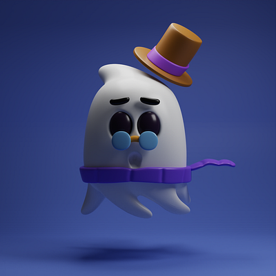 Ghosty 3d 3d design blender character purple