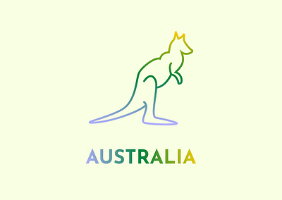 Kangaroo Design Concept australia branding concept design design concept drawing figma gradient gradient design graphic design kangaroo outline outline design ui design