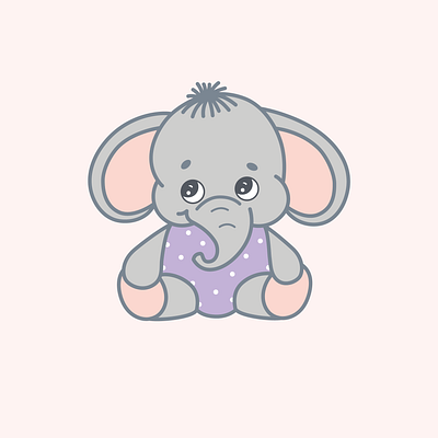 Baby Elephant adobe illustrator animal baby cute character elephant