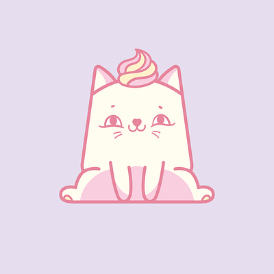 Marshmallow Cat adobe illustrator cat cute character