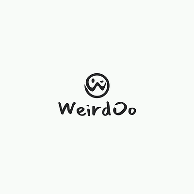 WEIRDOO app chat app crazy face friends fun funny letter w logo mestirious monogram strange weird weirdo