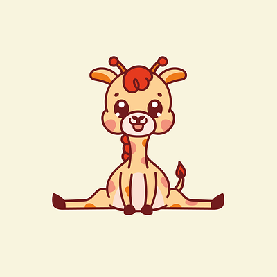 Baby Giraffe adobe illustrator animal baby cute character giraffe