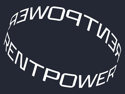 Rentpower diesel generator lettering logo typography