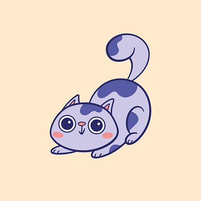 Playful Cat adobe illustrator animal cat cute character playful