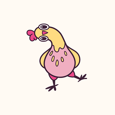 Curious Chicken adobe illustrator chicken cute character funny