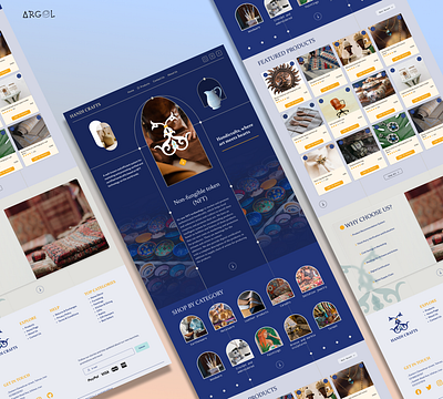 Handicraft Landing Page basket design hand made handicraft logo marketing nft product ui ux website