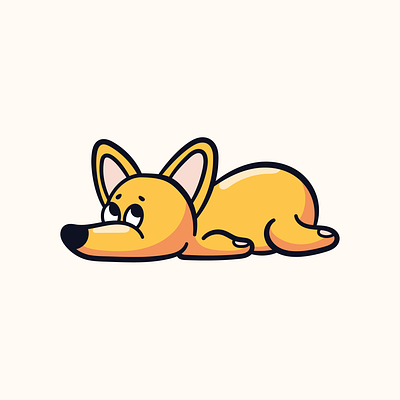 Relaxing Corgi adobe illustrator animal corgi cute character dog