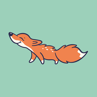 Happy Fox adobe illustrator animal cute character fox