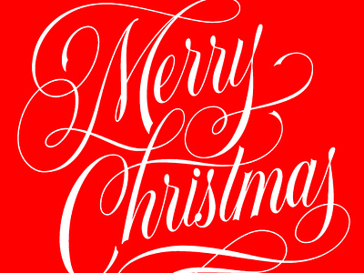 Merry Christmas graphic design hand lettering lettering type vector