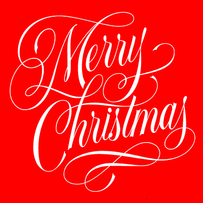 Merry Christmas graphic design hand lettering lettering type vector