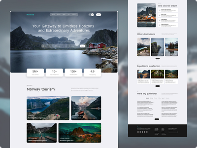 Travel website 🏔️ concept design geography graphic design nature norway travel ui website