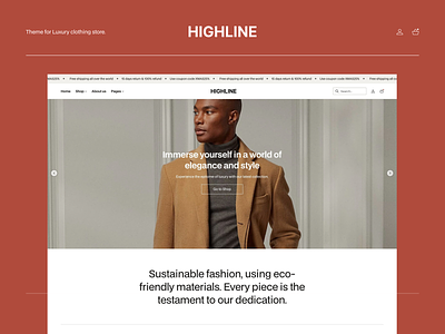 Highline - Luxury theme for selling clothes & accessories eco ecommerce high end clothing store luxury clothing luxury store modern rich clothing store shop web design woocommerce wordpress