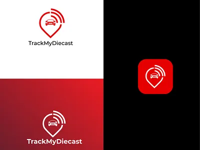 TrackMyDiecast car gps car logo gps logo graphic design logo trackmydiecast