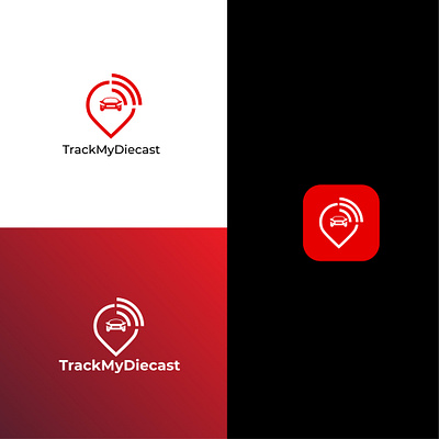 TrackMyDiecast car gps car logo gps logo graphic design logo trackmydiecast