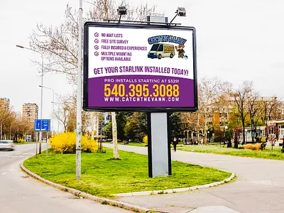 Starlink Services Yard Sign Design billboard branding design flyer graphic design illustration poster poster design real estate ui yard yard sign