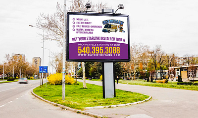 Starlink Services Yard Sign Design billboard branding design flyer graphic design illustration poster poster design real estate ui yard yard sign