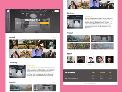 UI Website Photo Studio design graphic design ui web