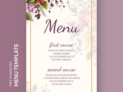 Casual Wedding Menu Free Google Docs Template card carte casual casual menu docs engagement espousal flower food google marriage menu menu design menu template nuptials restaurant restaurant menu template wedding