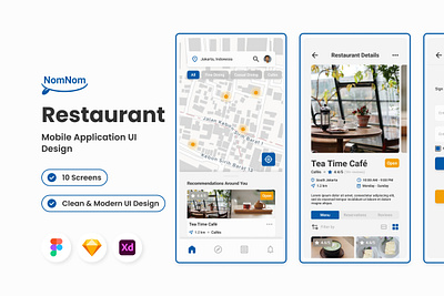 NomNom - Restaurant Mobile App application apps cook design layout ui ux