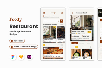 Foody - Restaurant Mobile App application apps cook design layout ui ux