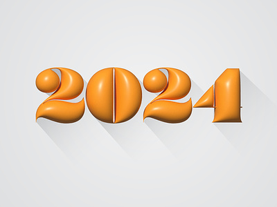 2024 3d design 2024 3d 3d design animation branding design graphic design logo logo presentation motion graphics new year 2024 text effect wall calendar design