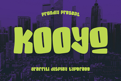 Kooyo Graffiti Display Typeface branding font fonts graphic design logo nostalgic