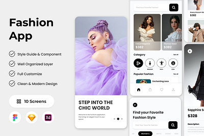 Fusion - Fashion Mobile App ux