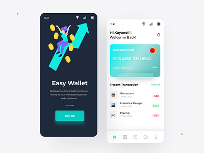 Simple Finance App app illustration ui ux