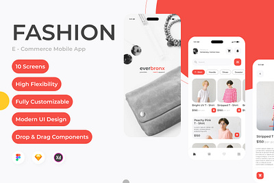 Everbronx - Fashion Commerce Mobile App application design fashion layout sketch store trendy ui ux