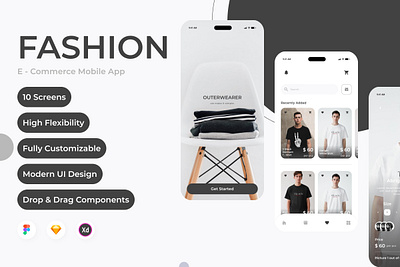 Outerwearer - Fashion Commerce Mobile App application design fashion layout sketch store trendy ui ux