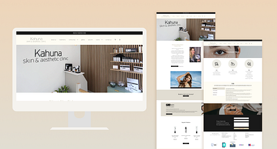 Kahuna Skin & Aesthetic Web Design figma ui ux website website design wordpress