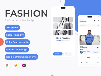 Fela Cloth's - Fashion Commerce Mobile App application design fashion layout sketch store trendy ui ux