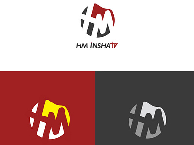 HM tv... English lettering logo..... 3d animation branding graphic design logo motion graphics ui