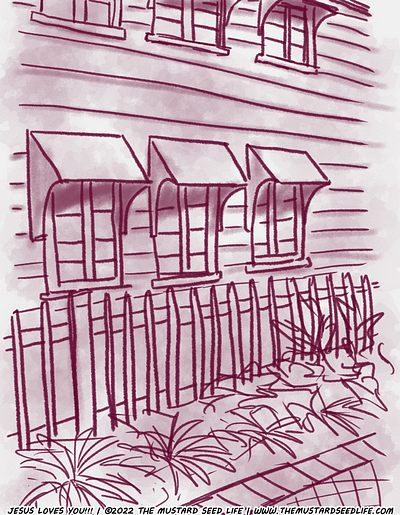 House Side with Windows – Digital Sketch Study digital environment house jesus loves you!!! learn learning outdoors outside practice sketch study the mustard seed life windows