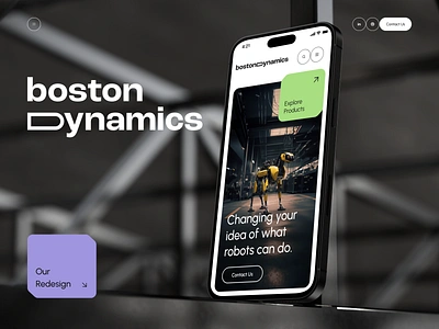 Boston Dynamics - Brand Identity Transformation & Redesign landing page