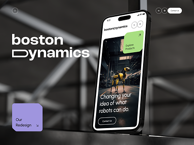 Boston Dynamics - Brand Identity Transformation & Redesign landing page