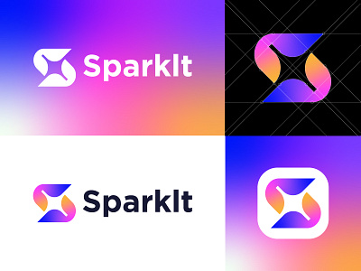 sparklt logo design, brand identity, modern, business, logotype abstract logo brand identity comapny logo creative logo custom logo design energy letter mark monogram logo design logo inspirations logotype minimalist logo modern logo monogram print spark spark logo tech company typography vector