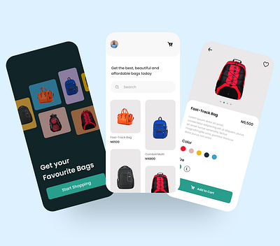 Baglify bag bags inspiration branding buying clean ecommerce figma inspiration minimalist selling ui