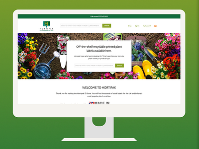 Hortipak E-Store Website e commerce figma ui ux website design wordpress